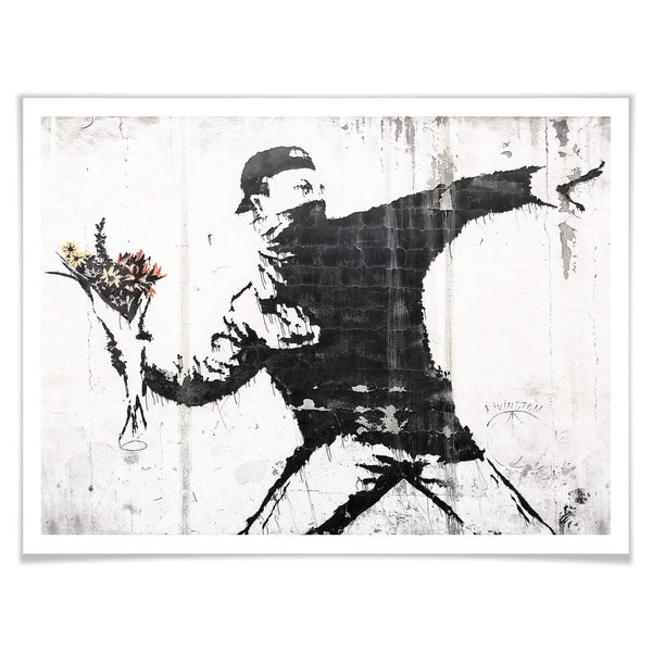 Banksy - "The Flower Thrower" Poster