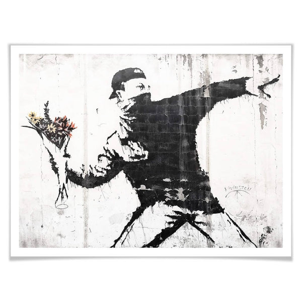 The World of Banksy Flower Thrower/ポスター The World of Banksy Flower Thrower/ポスター Amazon.com