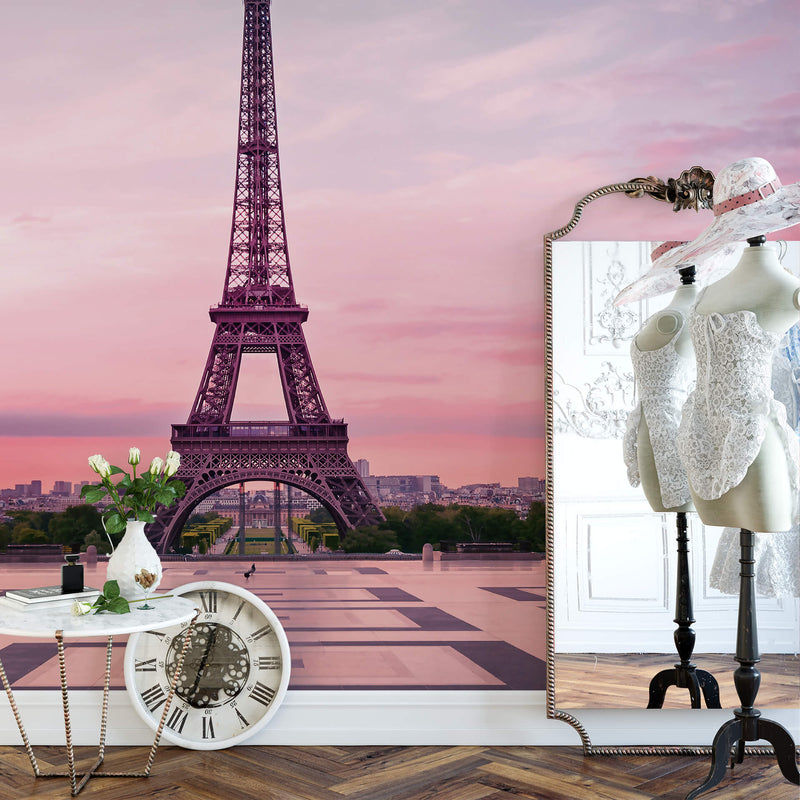 Eiffel Tower At Sunset - Wall Mural 5028