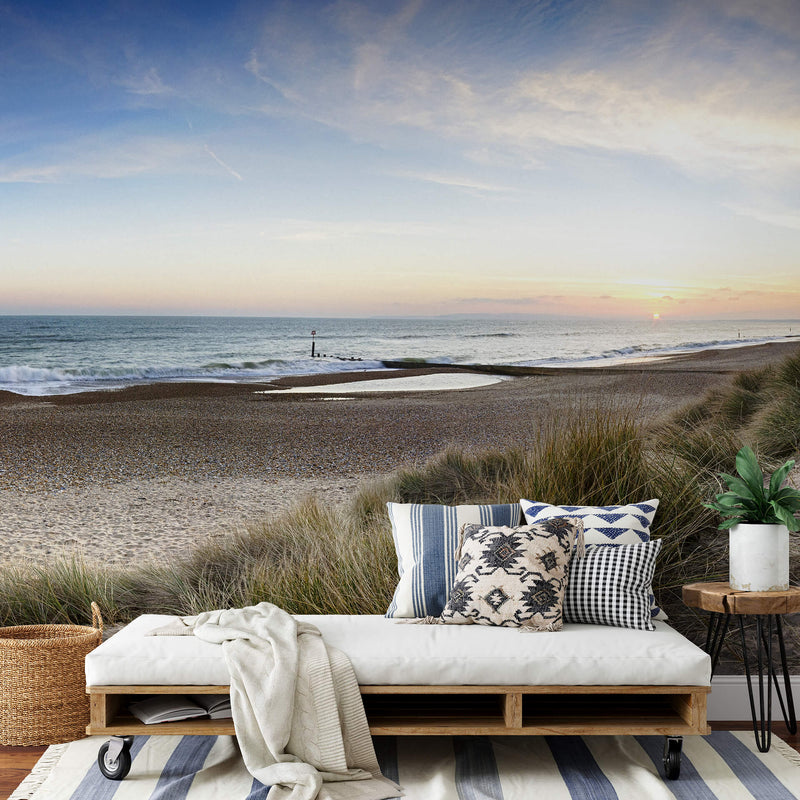 Along the Dune - Seaside Wall Mural With Seat