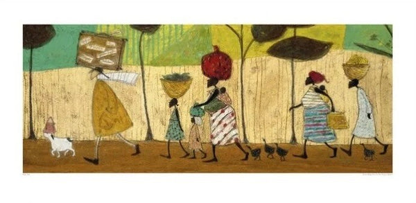 Art Print Sam Toft - Doris helps out on the trip to Mzuzu, Sam Toft, (100 x 50 cm)