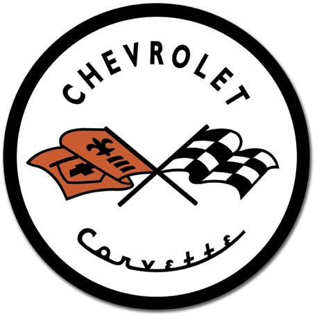 Metal sign CORVETTE 1953 CHEVY - Chevrolet logo, (30 x 30 cm)