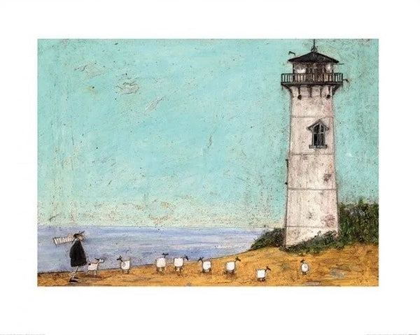 Art Print Sam Toft - Seven Sisters And A Lighthouse, (50 x 40 cm)