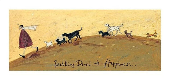 Art Print Sam Toft - Walking Down To Happiness, (100 x 50 cm)