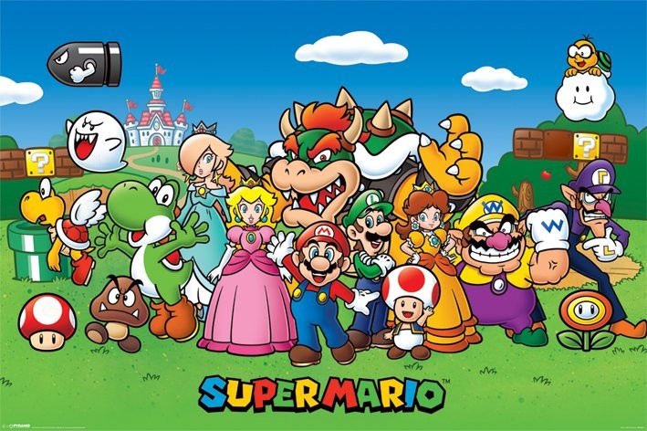 Poster Super Mario - Characters, (91.5 x 61 cm)