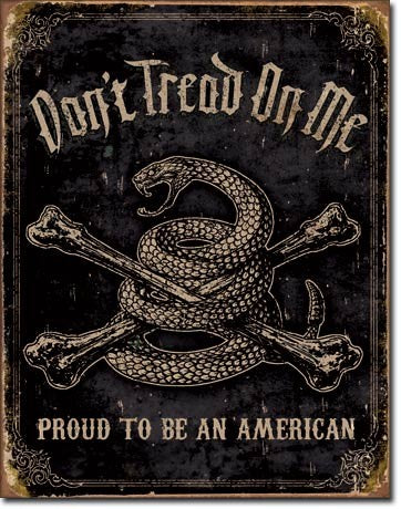 Metal sign DTOM - Proud to be American, (40 x 31.5 cm)