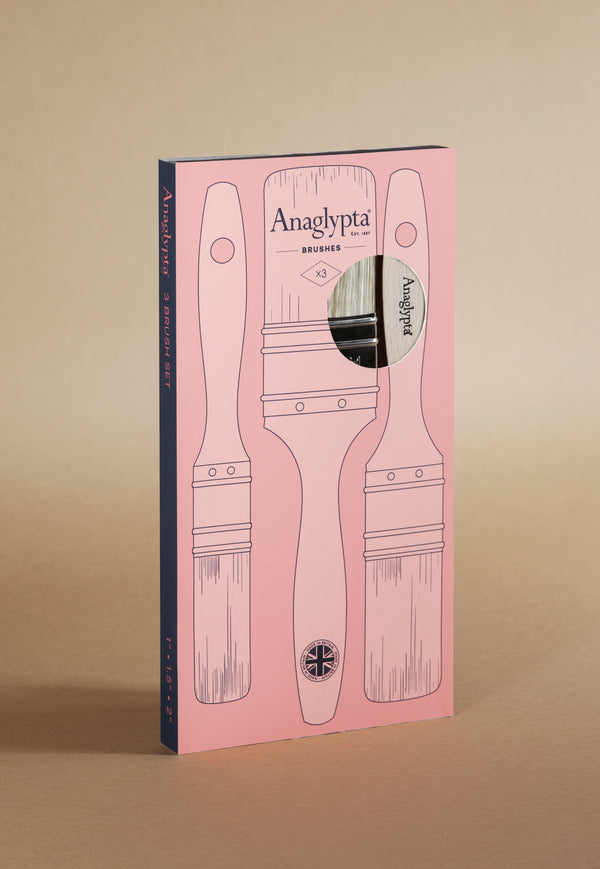 Anaglypta 3 Piece Brush set