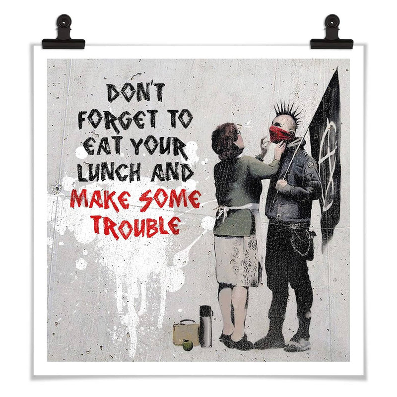 Banksy - "Make Some Trouble" Poster