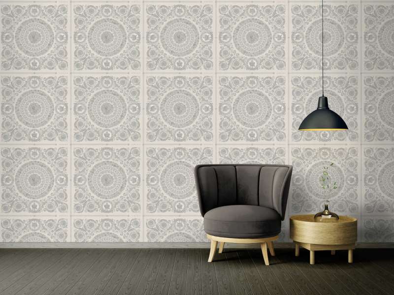 Versace Barocco Silver Wallpaper - 370555