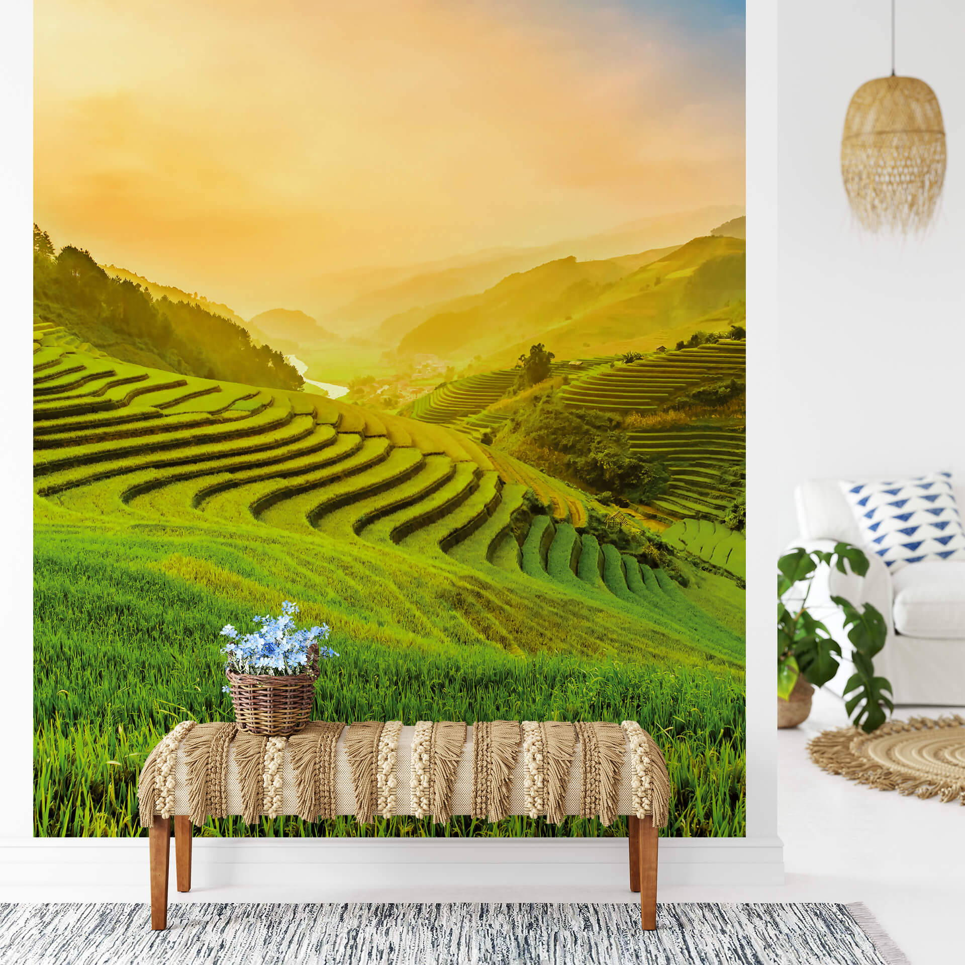Wall Paper Rice Covering Video Background Of Dry Raw White Rice On A