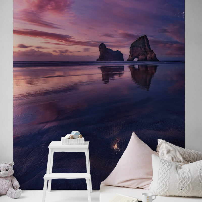 Bay At Sunset - Wall Mural In Children's Room