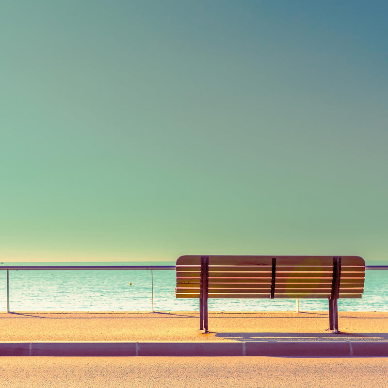 Bench And Sea - Wall Mural 5139