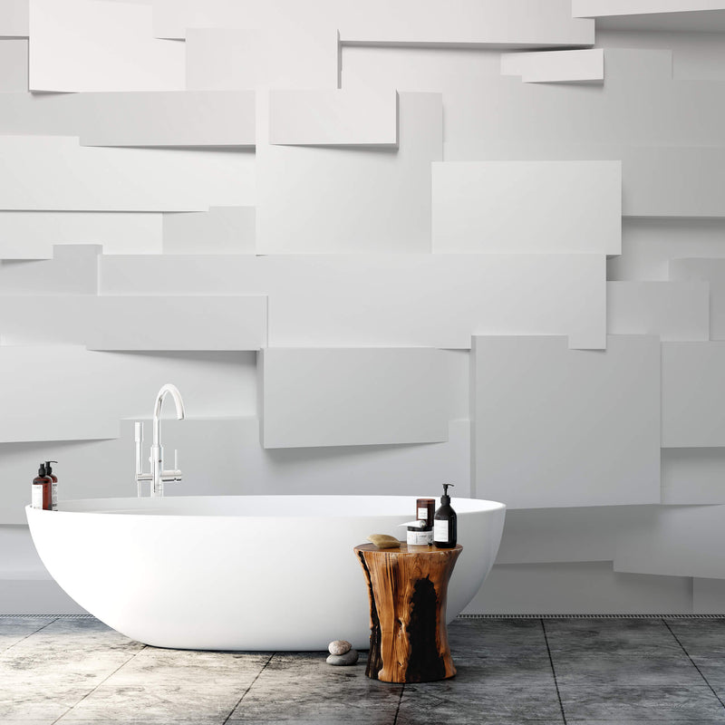 3D Wall - Wall Mural With Bathtub