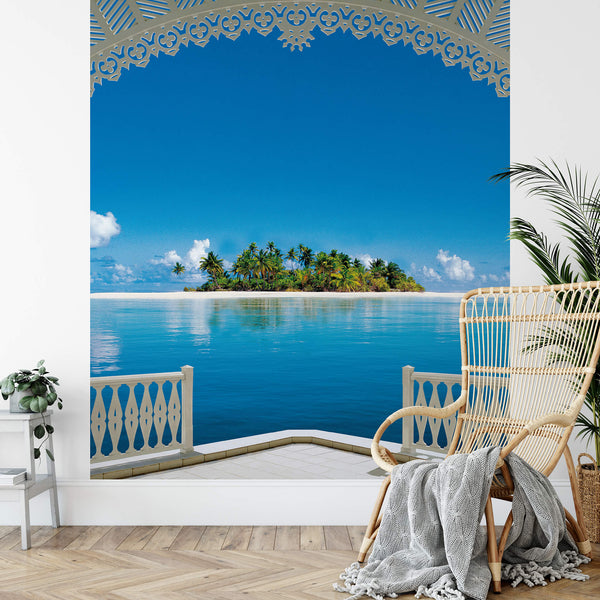 A Perfect Day Wall Mural With Chair
