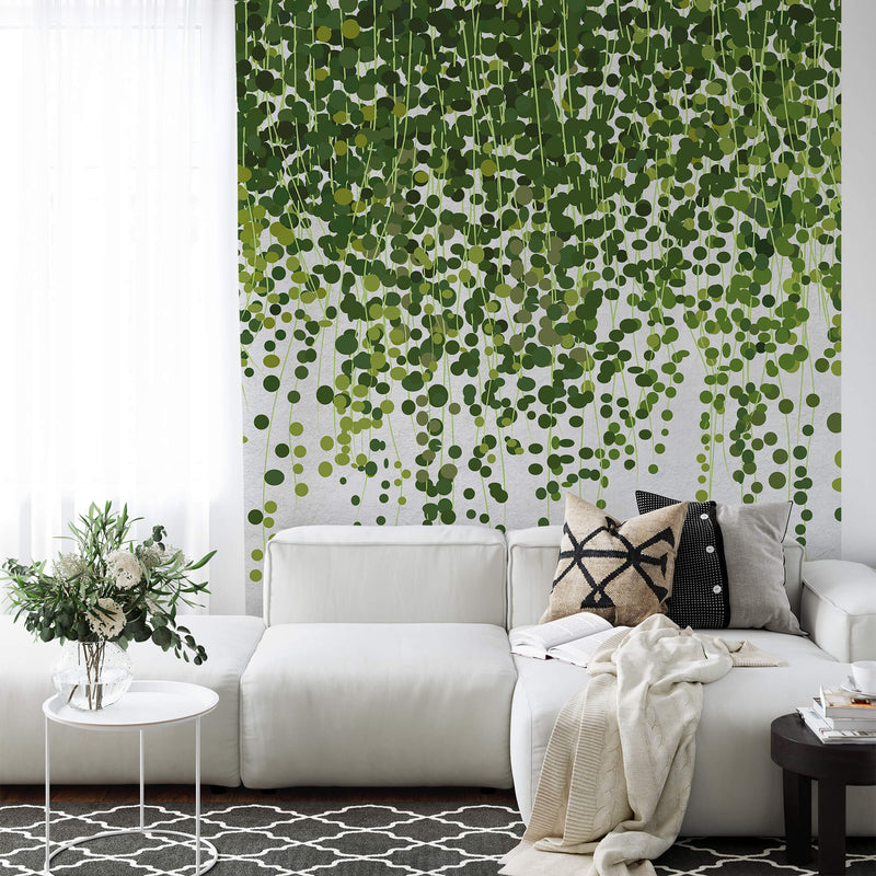 wall of hanging plants Anaglypta Wall-art Hanging Plants Wall Mural - 5442