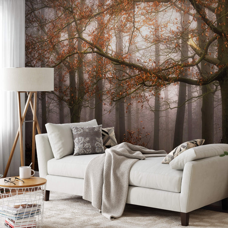 Misty Autumn Forest - Wall Mural 5450