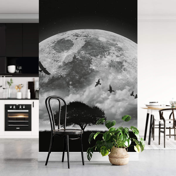 Moon & Birds - Wall Mural 5464