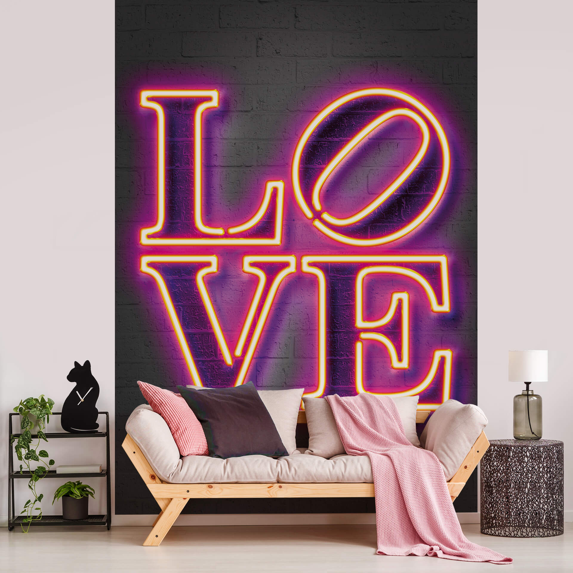 Néon LED mural - F*CK YOU/LOVE YOU