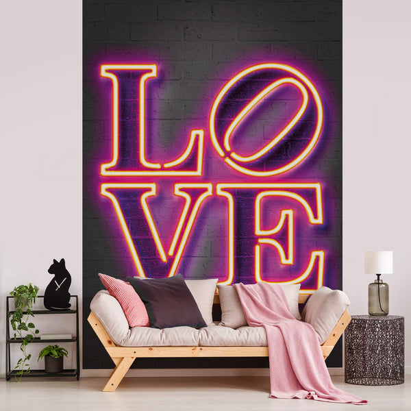 Neon Tube Love - Wall Mural 5481