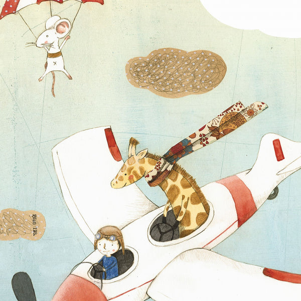 Flying Giraffe - Wall Mural 5525