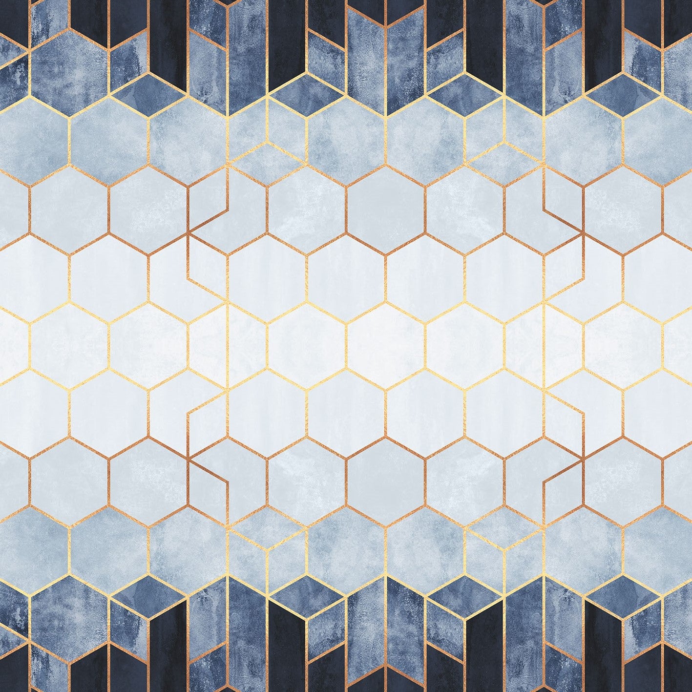 Pastel Blue Hexagon Wallpaper Murals