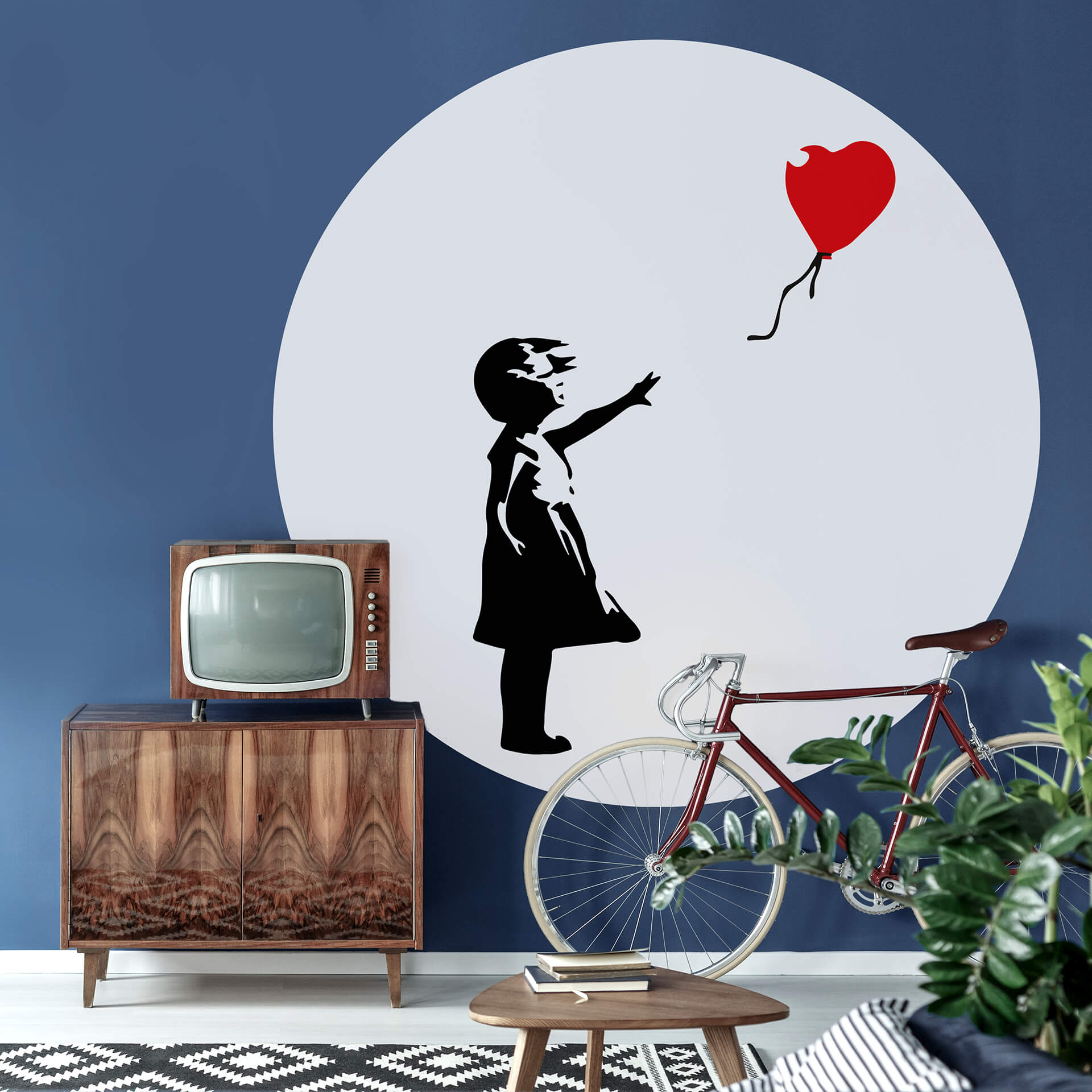 Anaglypta Wall-art Banksy Girl with the Red Balloon Wall Mural