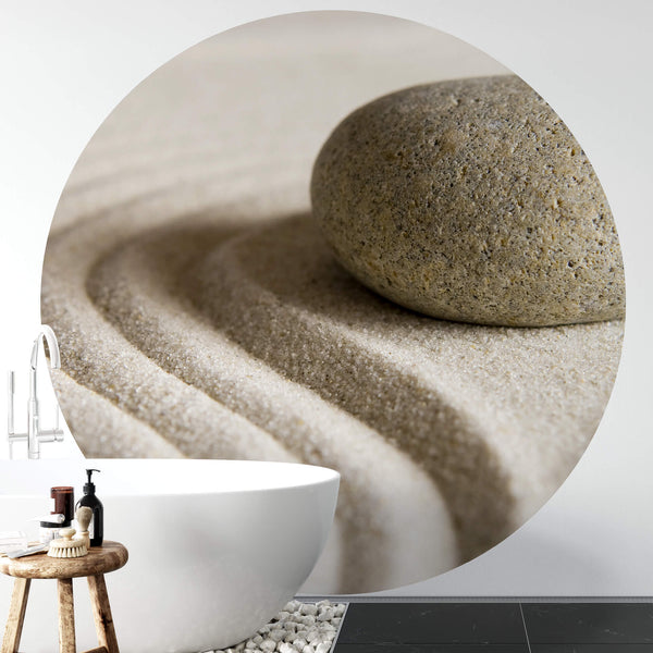 Stone in Sand - Wall Mural 5563