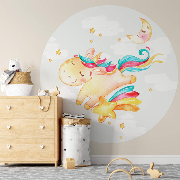 Bubbly Unicorn - Children's Room Wall Mural