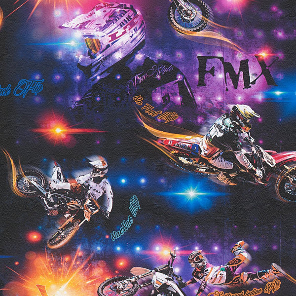 Boys & Girls motorbike multicoloured children wallpaper - 306561