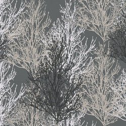 Adelaide dark grey/Silver Tree wallpaper - 348194