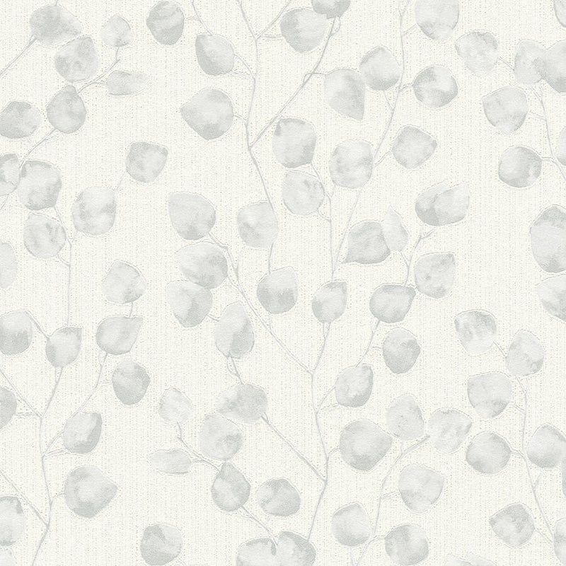 blooming white floral wallpaper- 370052