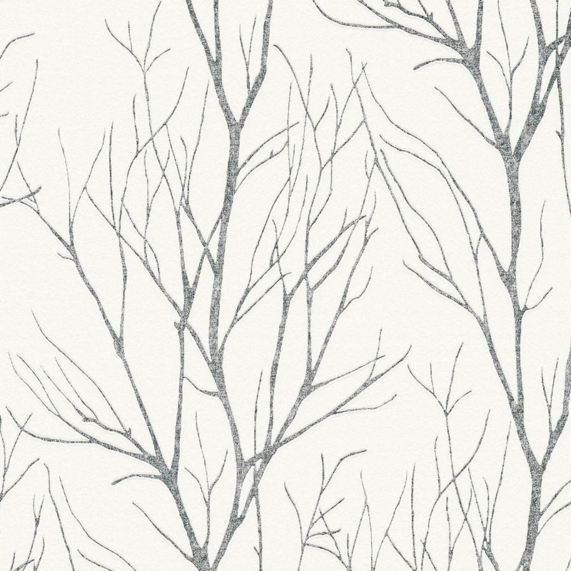 blooming white/silver tree wallpaper- 372604