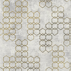 Living Walls Gold/Grey Metallic Geometric Wallpaper - 374244