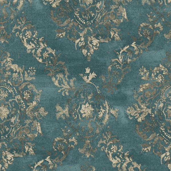 MY HOME. MY SPA. 38707-3 Baroque Teal & Gold