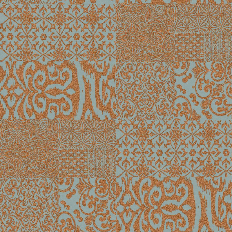 Tile Collage Copper & Aqua