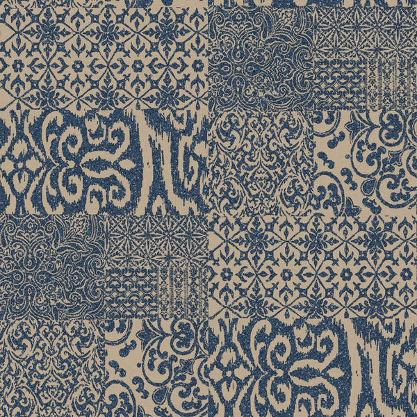 Tile Collage Blue & Gold