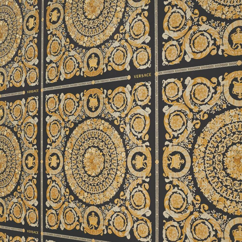 Versace baroque blackgold wallpaper - 370553